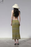 SWAYING/KNIT gradient straight long skirt SW23SS3B04 gradient green PS62